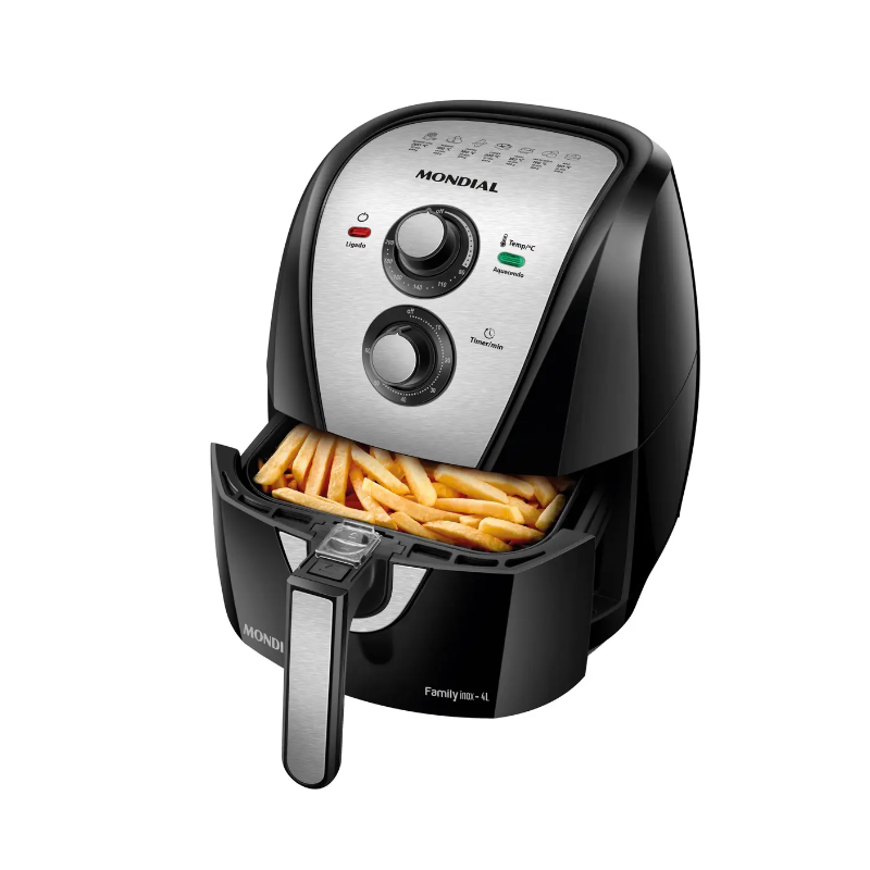 Fritadeira Elétrica sem Óleo/Air Fryer Mondial Family AFN-40-BI Preto 4L