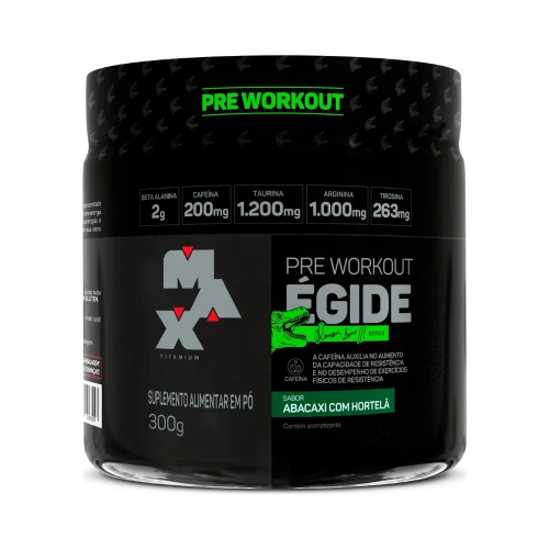 Suplemento em Pó 300g Max Titanium Égide, Abacaxi com Hortelã
