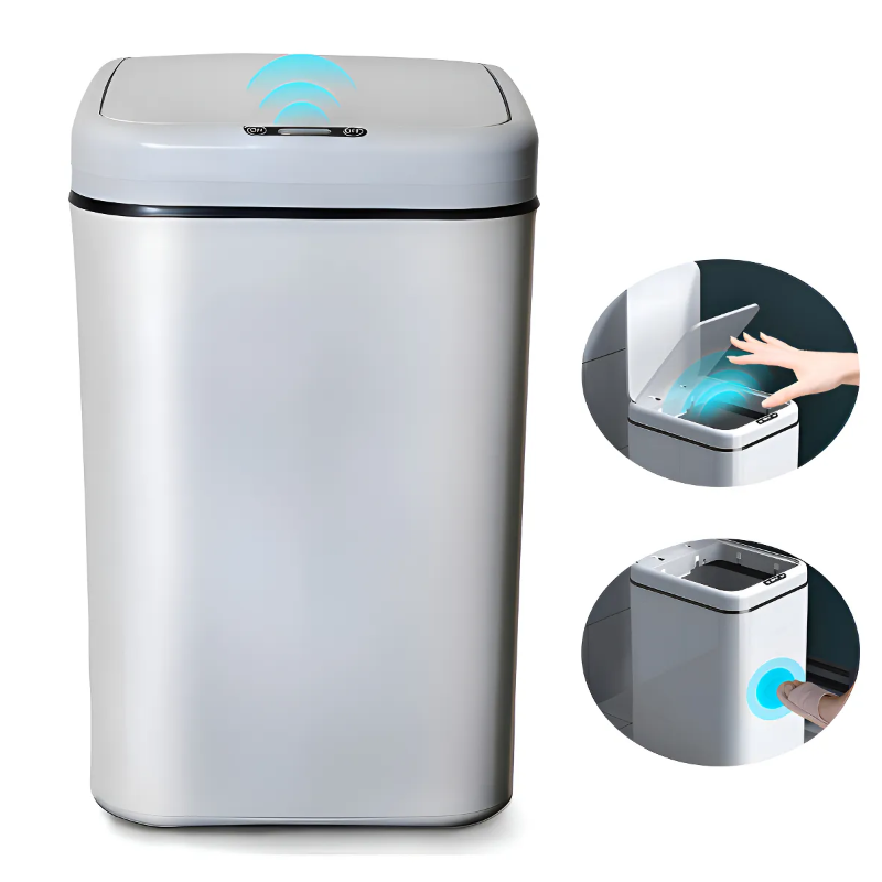 Lixeira Inteligente Com Sensor Automática Banheiro,16 Litros INTELICASA