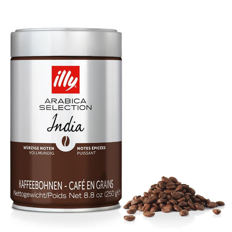 Illy Café em grãos arabica Selection índia lata 250g