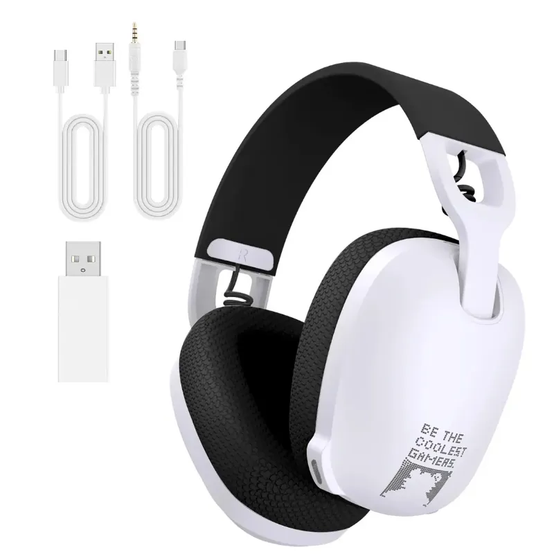 Headset Gamer Onikuma B2 BT-5.3 Ps5 Ps4 Pc Preto e Branco