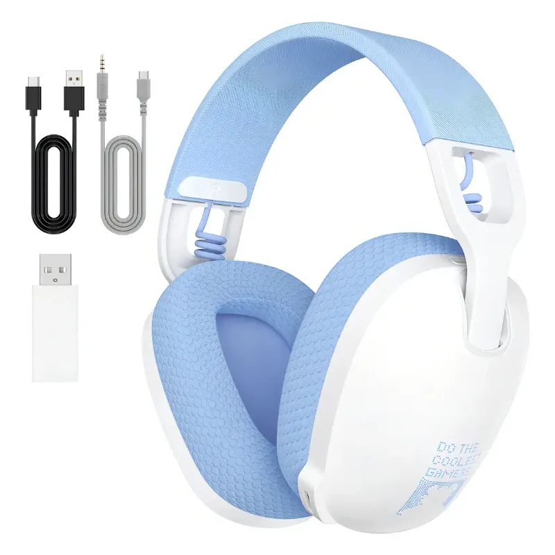 Headset Gamer Onikuma B2 BT-5.3 Ps5 Ps4 Pc Azul e Branco