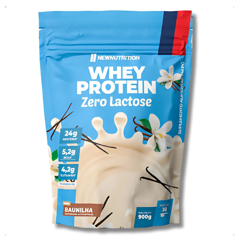 Pó Whey Protein Zero Lactose 900g NewNutrition, Baunilha