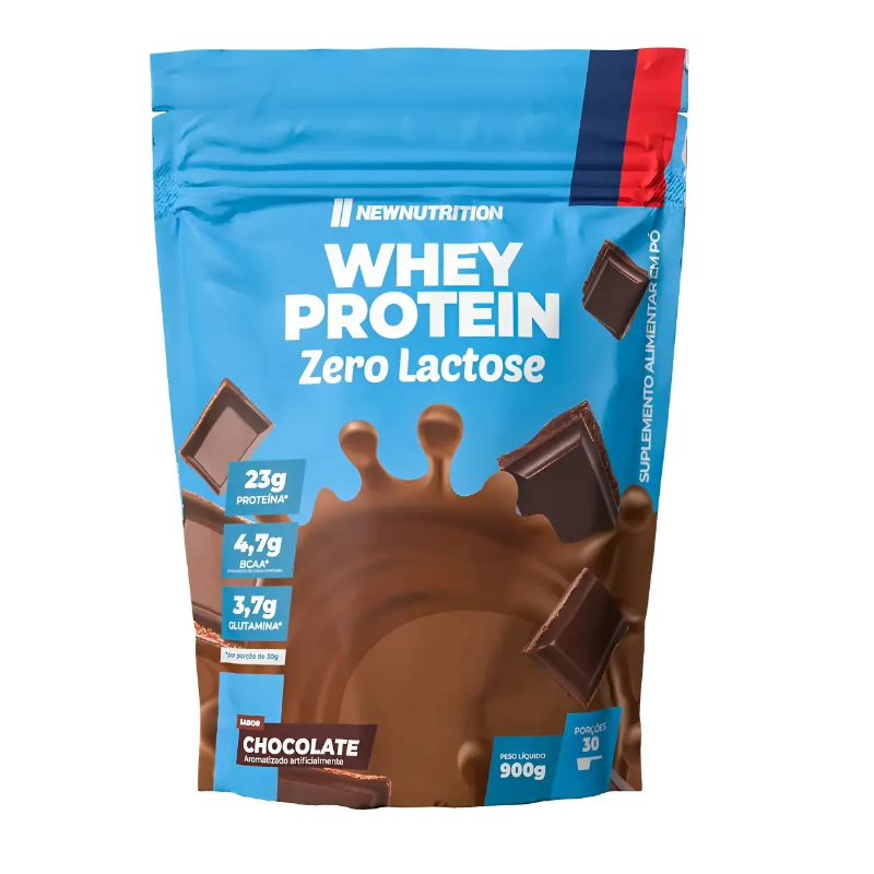 Pó Whey Protein Zero Lactose 900g NewNutrition, Chocolate