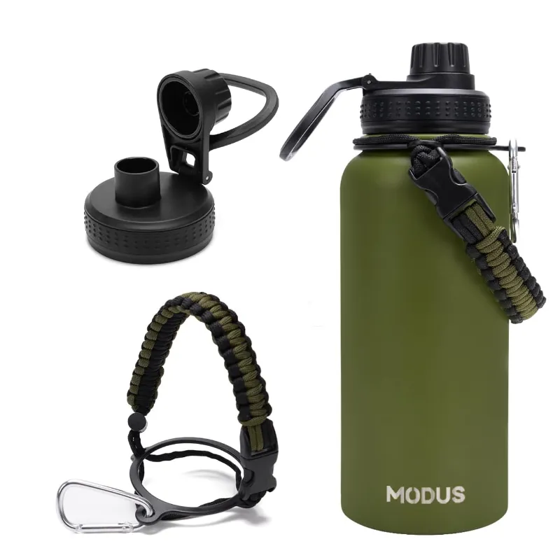 MODUS Garrafa de Água Térmica Esportiva Inox 950mL, Verde Escuro