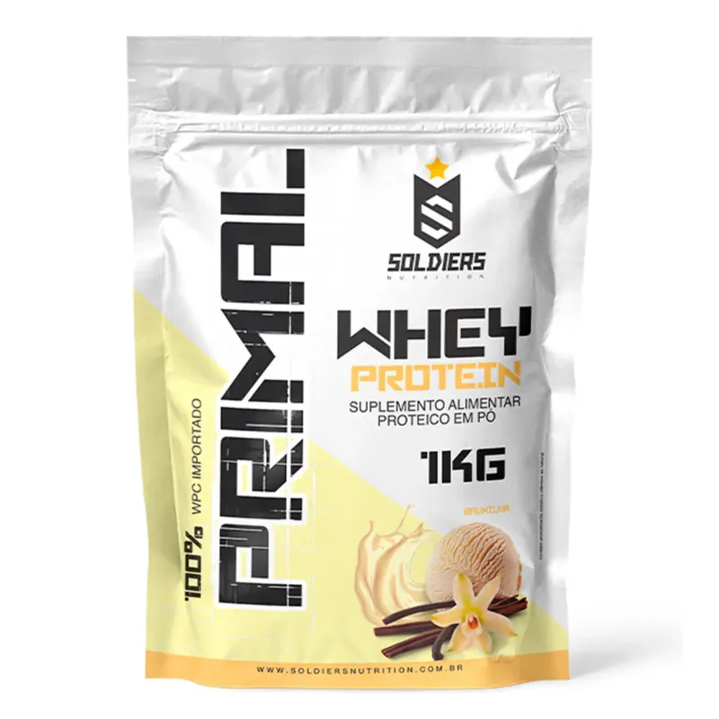Whey Protein Primal 1kg Soldiers Nutrition, Baunilha