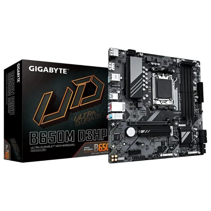 Placa-Mãe Gigabyte B650M D3HP, AMD AM5, Micro ATX, DDR5