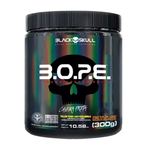 Pré Treino Black Skull BOPE 300g, Frutas Amarelas