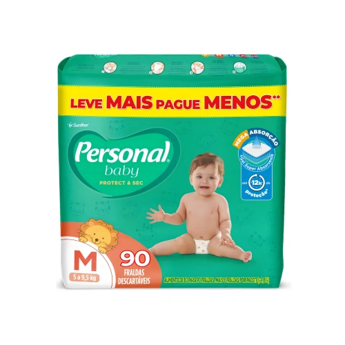 Fralda Personal Baby Protect & Sec 90 Unidades Tamanho M
