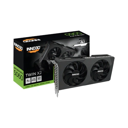 Placa de Vídeo INNO3D GeForce RTX 5060 Twin X2 8GB GDDR7 128-bit