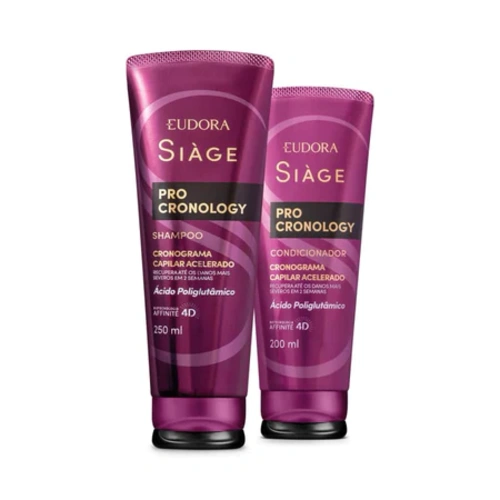 Combo Shampoo e Condicionador Eudora Siàge Pro Cronology