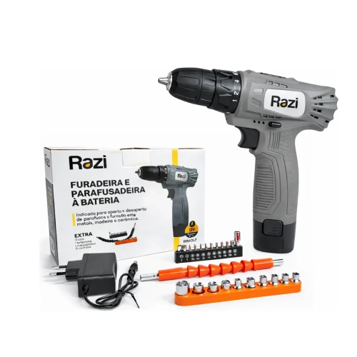 Furadeira Parafusadeira Bateria Razi RZ-PFGPM12K 12V