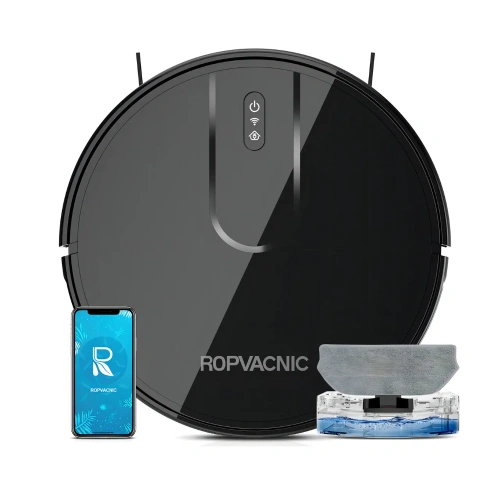 Robô Aspirador Ropvacnic S1 Wi-Fi Mop 3 em 1 com Alexa