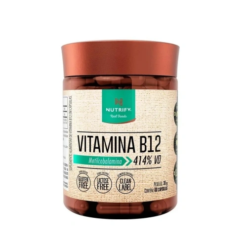 Vitamina B12 Metilcobalamina Nutrify 60 cápsulas 414%