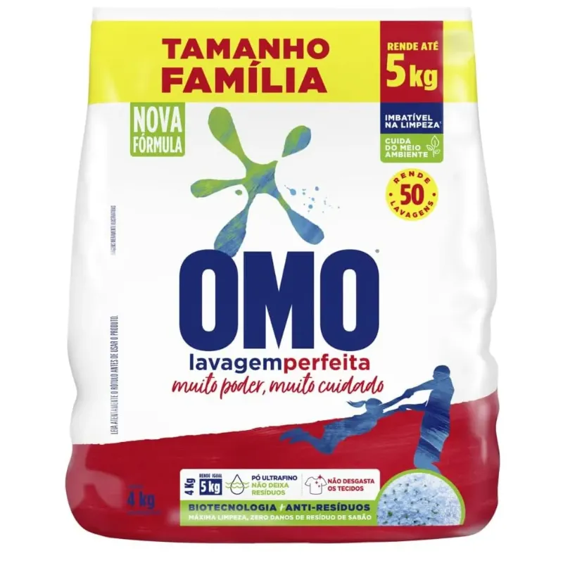 OMO Lava-Roupas Pó Lavagem Perfeita Pacote Família - 4 kg