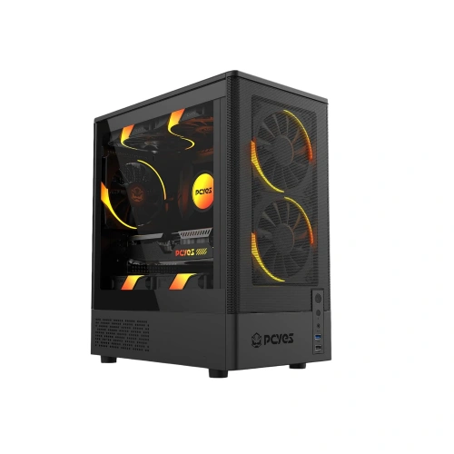 Gabinete Gamer Pcyes Kauri Black Vulcan GKRIBV