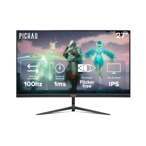 Monitor Gamer Pichau Athen V3S 27" IPS FHD 1ms 100Hz HDMI/VGA PG-ATH27V3S-BL02