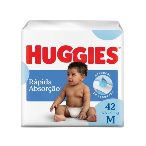 Fralda Huggies Tripla Proteção M - 42 fraldas