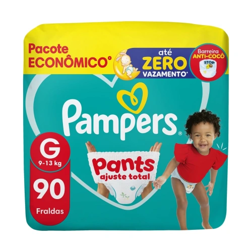 Fralda Calça Pampers Pants Ajuste Total Tamanho G 90 Unidades