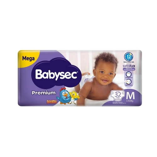 Fralda Babysec Premium M 32 Unidades