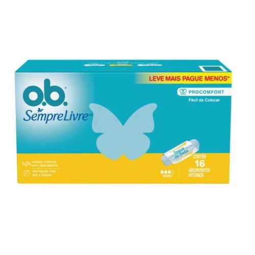 Absorvente Sempre Livre Médio 16un