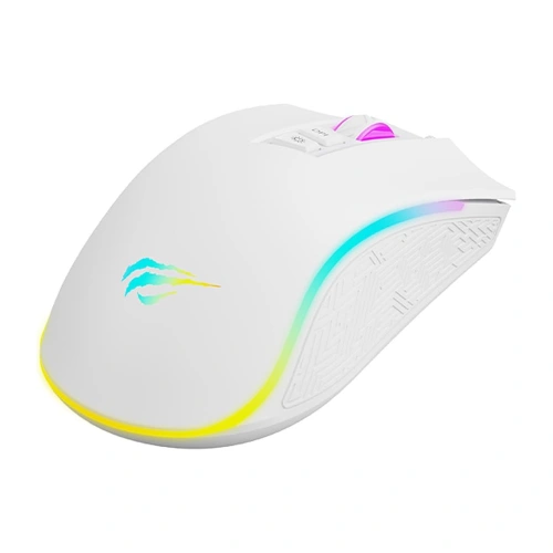 Mouse Gamer Havit MS1034 White 7 Botões Até 8000 DPI USB RGB