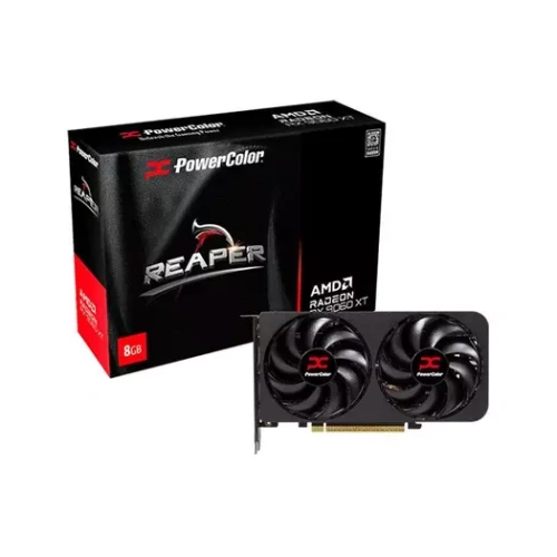 Placa de Video PowerColor Radeon RX 9060 XT Reaper RX9060XT-8G-A 8GB GDDR6 128-bit