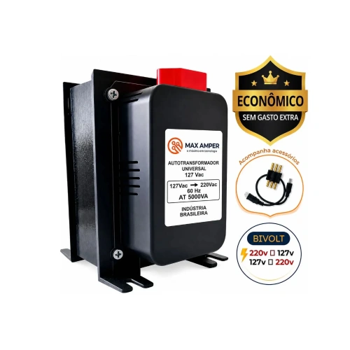 Auto Transformador Max Amper 5000va 2.100W Bivolt