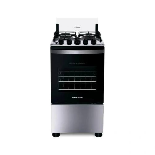 Fogão de Piso Brastemp BFO4NBR 4 Bocas Inox Bivolt