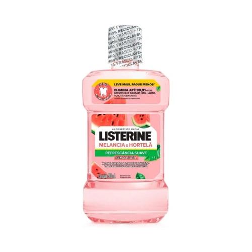 Enxaguante Bucal Listerine Melancia & Hortelã Sem Álcool 500mL