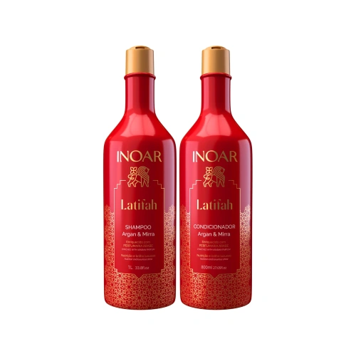 Kit Shampoo e Condicionador Inoar Latifah Argan e Mirra 1L + 800ml