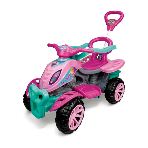 Quadriciclo infantil Maral Lady Star 3115 Rosa +9 Meses com Guia