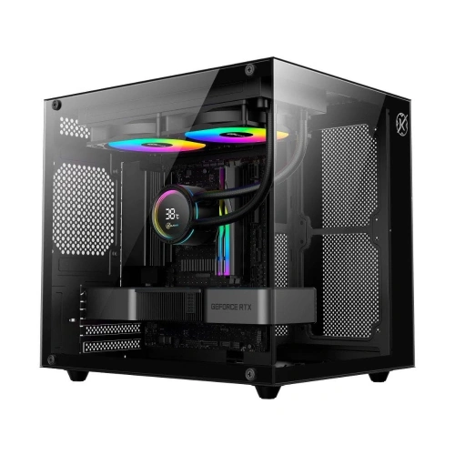 Gabinete Gamer Kalkan Midgard Lite M-ATX Vidro Temperado Sem Fans Preto - Klk00090