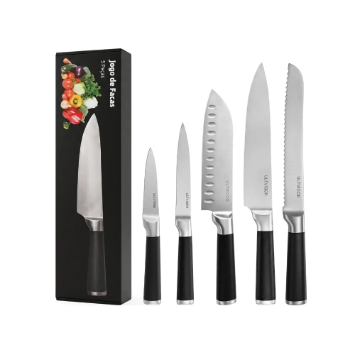 Conjunto de Facas Profissional ULTIVIGOR Premium Inox 5 Peças