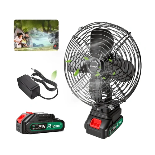 Ventilador de Mesa Portátil TOOLSLUX Ventilador de mesa portátil 8" Recarregável