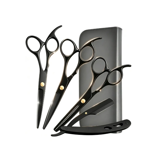 Kit 4 Tesoura para Cabeleireiro Strengthflow Kit Profissional para Cabeleireiro