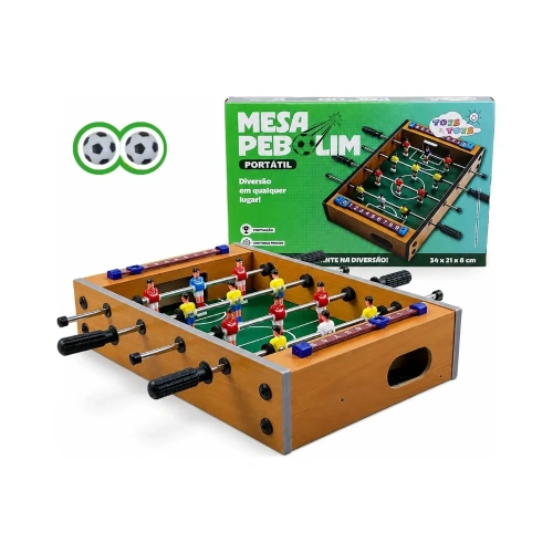 Mesa de Pebolim Totó Portátil Toys & Toys Totó e pebolim Verde