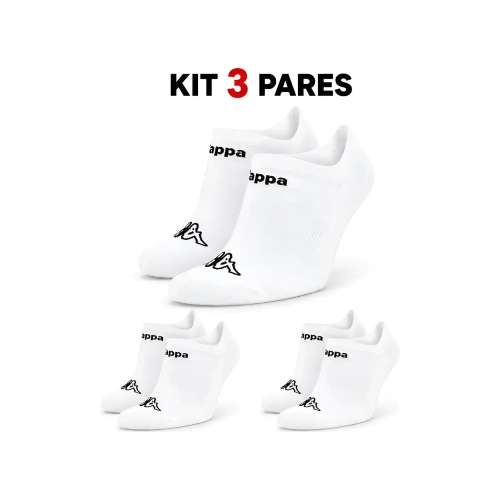 Meia Soquete Kappa Franzida Kit 3 Pares
