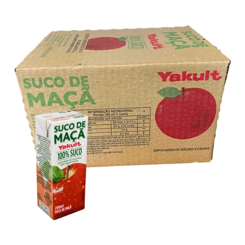 Suco de Maçã Yakult Caixa 15 Unidades 200ml Sem Açúcar