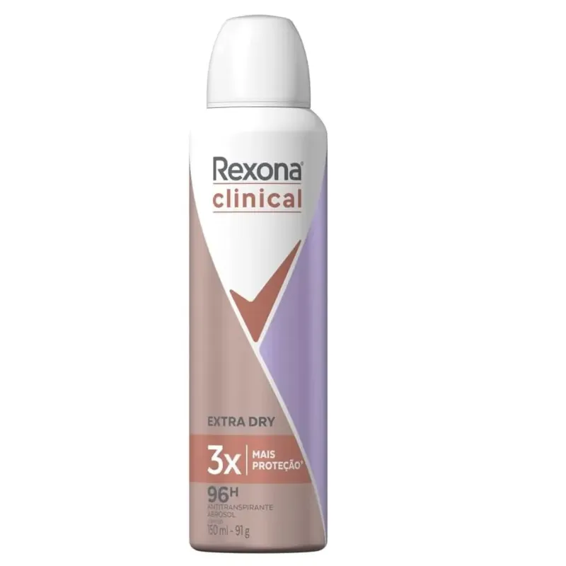 Antitranspirante Aerosol Rexona Clinical Extra Dry 150ml